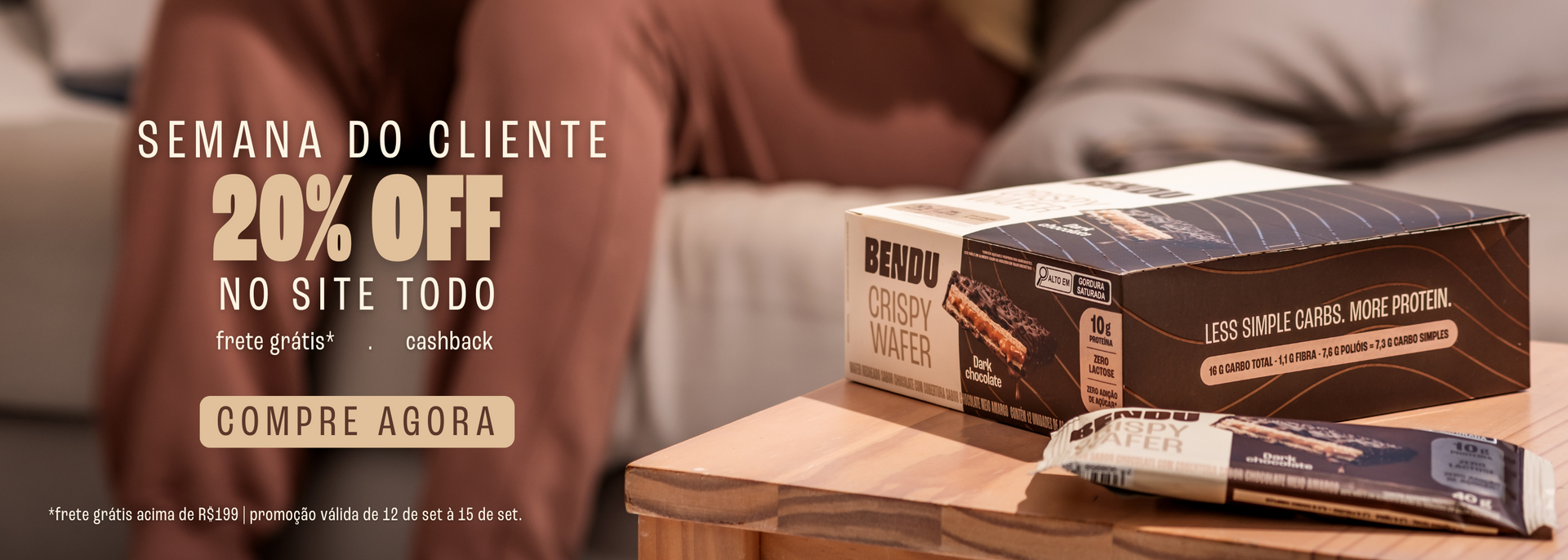 Banner promocional, compre 4 e leve 5 cremes Bendu, nas compras acima de R$259 ganhe 1 creme de 150g